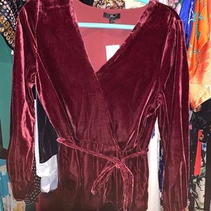 J. Crew Velvet Faux Wrap Top